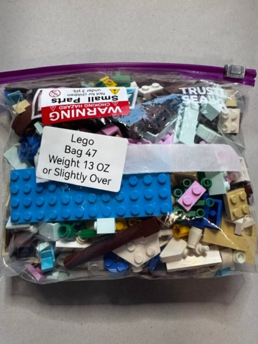 Bulk Lego Bricks & Tiles Lot Mixed Colors !uart bag 13+ oz Assorted pieces